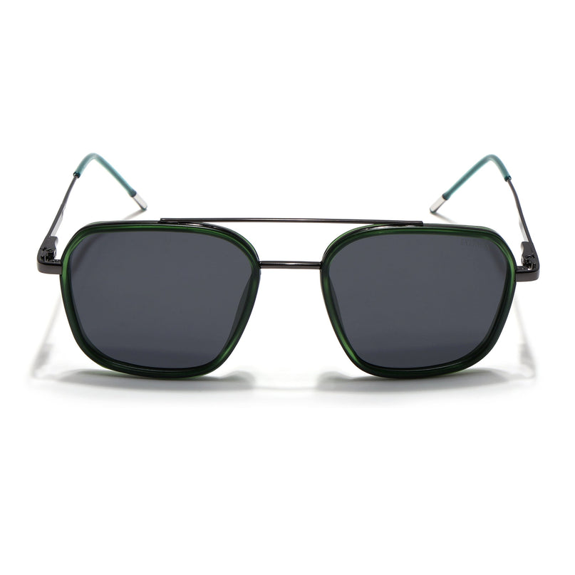 Eyejack Green & Grey Wayfarer Polarized Sunglasses for Men & Women (2504PCL1494)