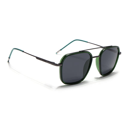 Eyejack Green & Grey Wayfarer Polarized Sunglasses for Men & Women (2504PCL1494)