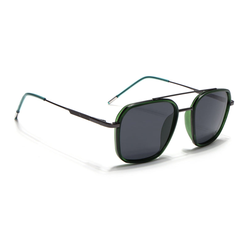 Eyejack Green & Grey Wayfarer Polarized Sunglasses for Men & Women (2504PCL1494)