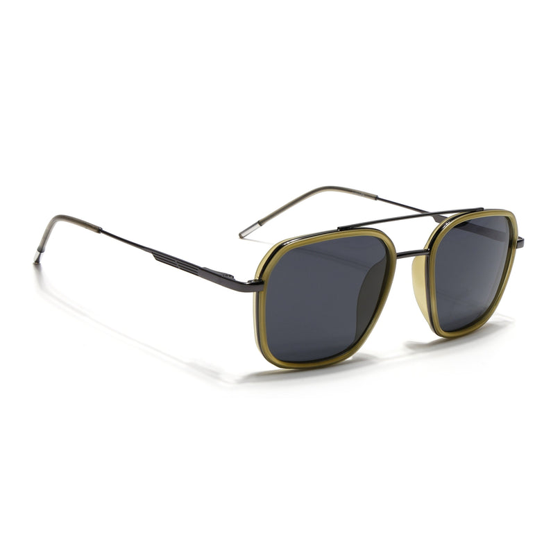 Eyejack Light Green & Grey Wayfarer Polarized Sunglasses for Men & Women (2504PCL1495)