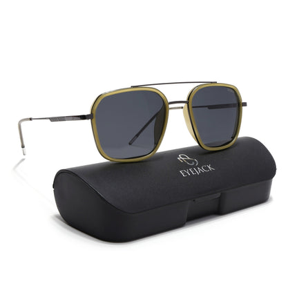 Eyejack Light Green & Grey Wayfarer Polarized Sunglasses for Men & Women (2504PCL1495)