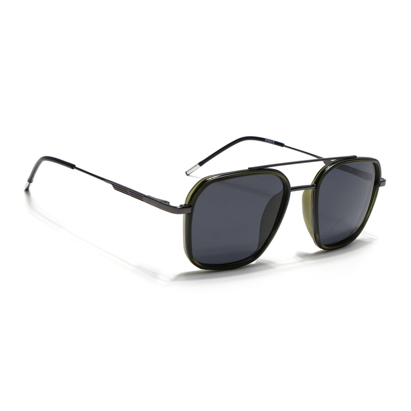 Eyejack Olive & Grey Wayfarer Polarized Sunglasses for Men & Women (2504PCL1496)