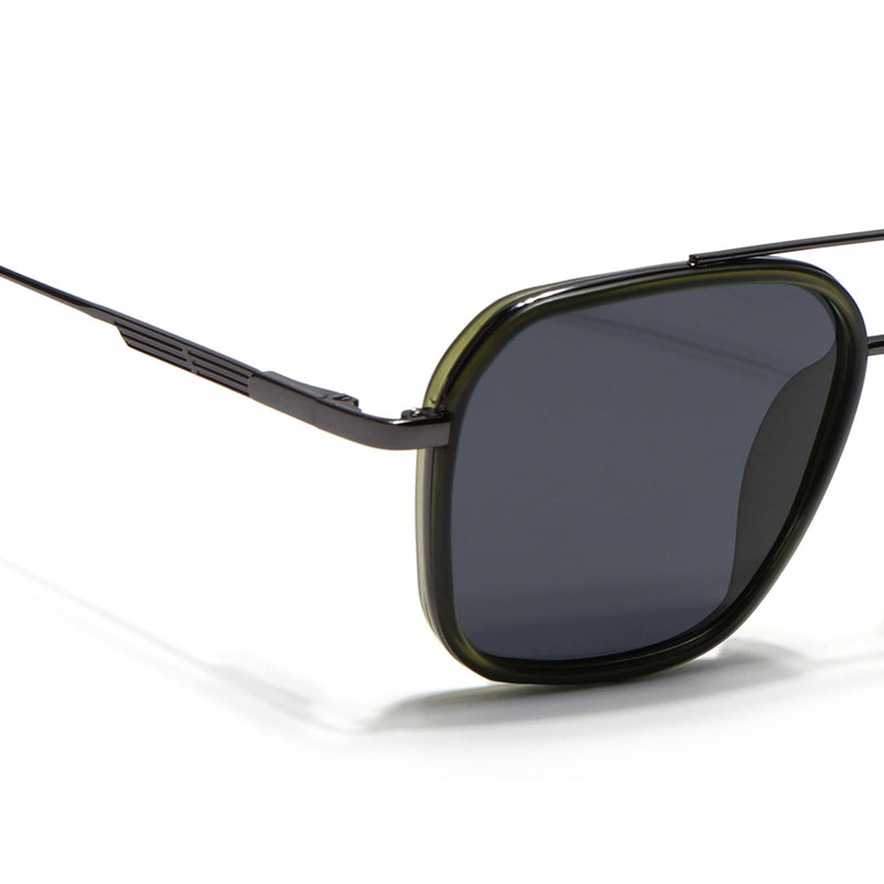 Eyejack Olive & Grey Wayfarer Polarized Sunglasses for Men & Women (2504PCL1496)