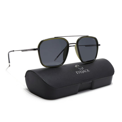 Eyejack Olive & Grey Wayfarer Polarized Sunglasses for Men & Women (2504PCL1496)