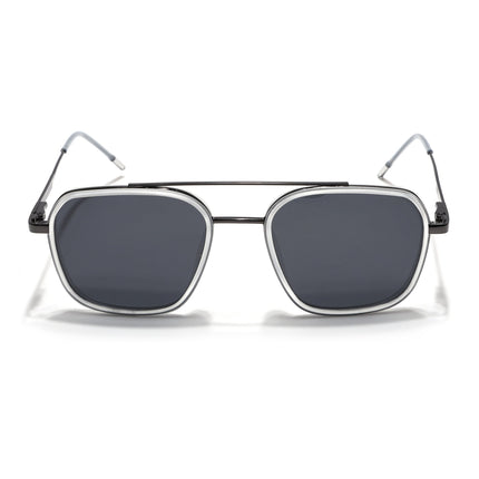 Eyejack Transparent & Grey Wayfarer Polarized Sunglasses for Men & Women (2504PCL1497)