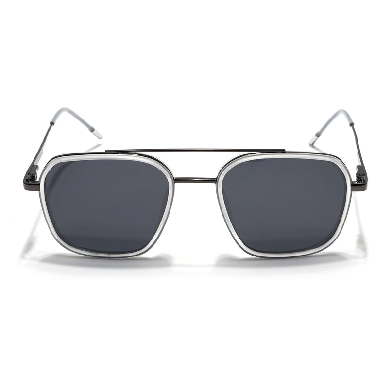 Eyejack Transparent & Grey Wayfarer Polarized Sunglasses for Men & Women (2504PCL1497)