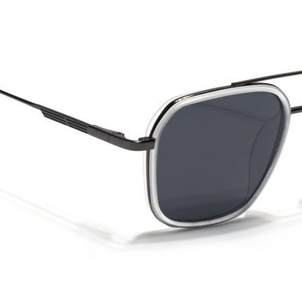 Eyejack Transparent & Grey Wayfarer Polarized Sunglasses for Men & Women (2504PCL1497)