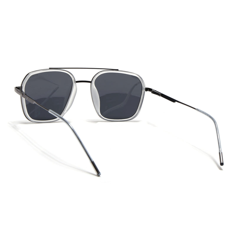 Eyejack Transparent & Grey Wayfarer Polarized Sunglasses for Men & Women (2504PCL1497)