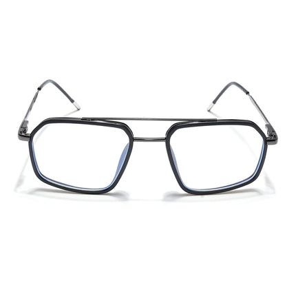 Eyejack Black & Grey Wayfarer Eyeglasses for Men & Women (2505FCL1577-C1)