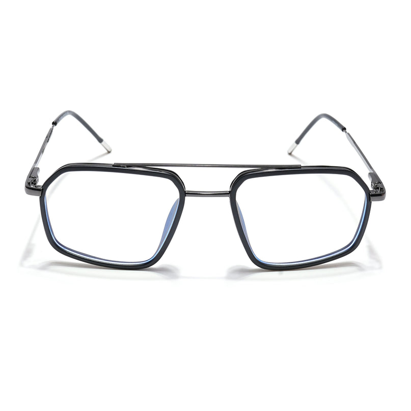 Eyejack Black & Grey Wayfarer Eyeglasses for Men & Women (2505FCL1577-C1)