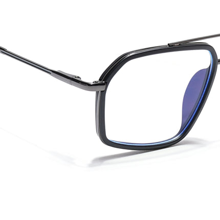 Eyejack Black & Grey Wayfarer Eyeglasses for Men & Women (2505FCL1577-C1)