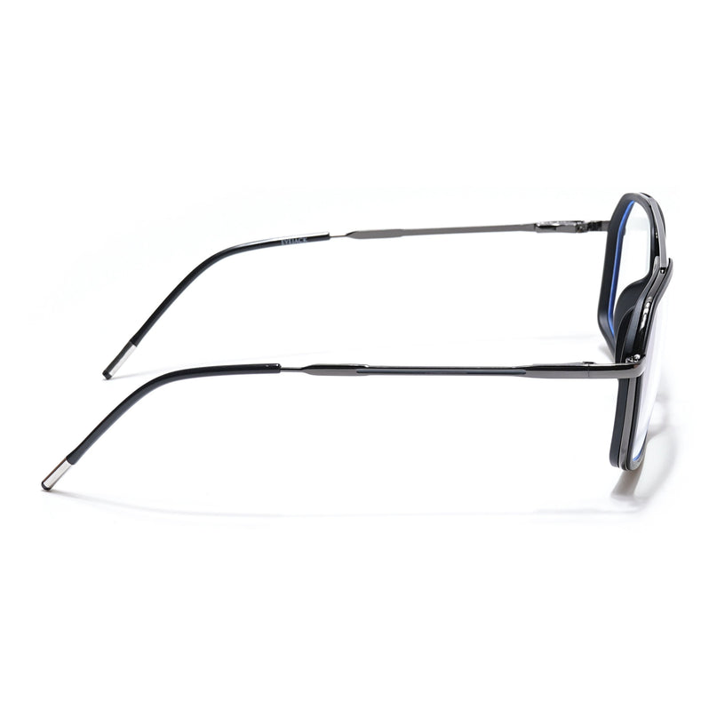 Eyejack Black & Grey Wayfarer Eyeglasses for Men & Women (2505FCL1577-C1)