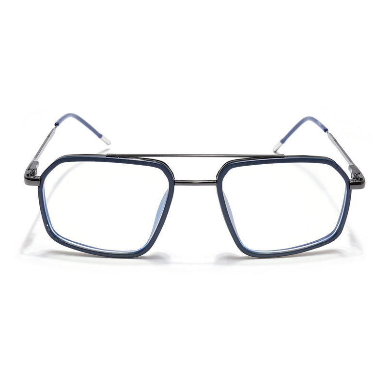 Eyejack Blue & Grey Wayfarer Eyeglasses for Men & Women (2505FCL1578-C2)