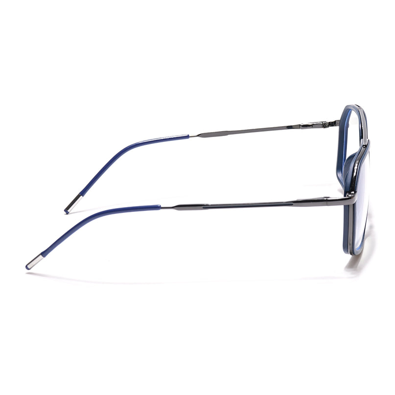 Eyejack Blue & Grey Wayfarer Eyeglasses for Men & Women (2505FCL1578-C2)