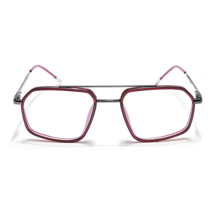 Eyejack Red & Grey Wayfarer Eyeglasses for Men & Women (2505FCL1579-C3)