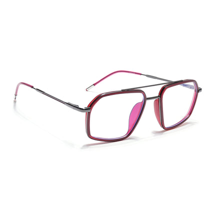 Eyejack Red & Grey Wayfarer Eyeglasses for Men & Women (2505FCL1579-C3)