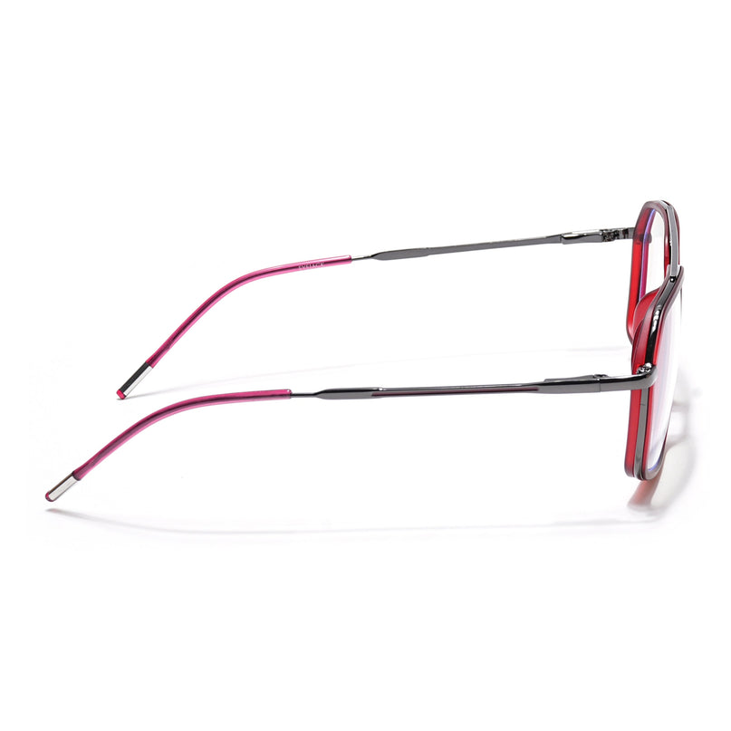 Eyejack Red & Grey Wayfarer Eyeglasses for Men & Women (2505FCL1579-C3)