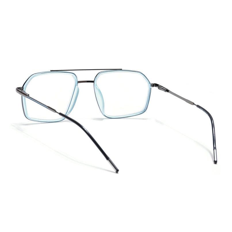 Eyejack Sky Blue & Grey Wayfarer Eyeglasses for Men & Women (2505FCL1580-C4)