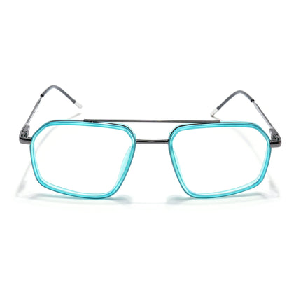 Eyejack Sea Green & Grey Wayfarer Eyeglasses for Men & Women (2505FCL1581-C5)