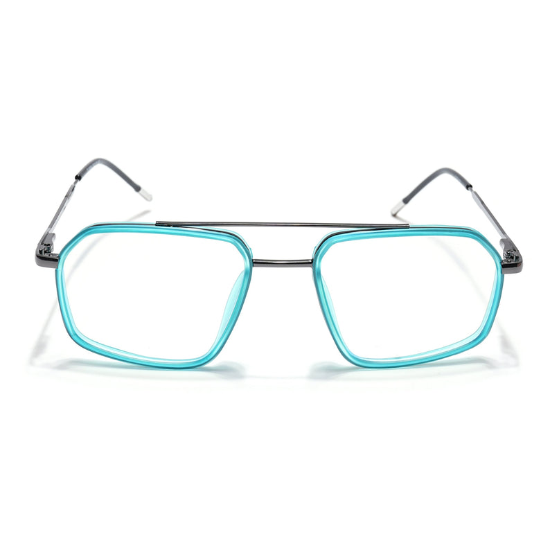 Eyejack Sea Green & Grey Wayfarer Eyeglasses for Men & Women (2505FCL1581-C5)