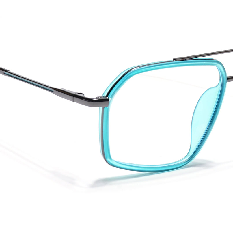 Eyejack Sea Green & Grey Wayfarer Eyeglasses for Men & Women (2505FCL1581-C5)