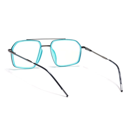Eyejack Sea Green & Grey Wayfarer Eyeglasses for Men & Women (2505FCL1581-C5)
