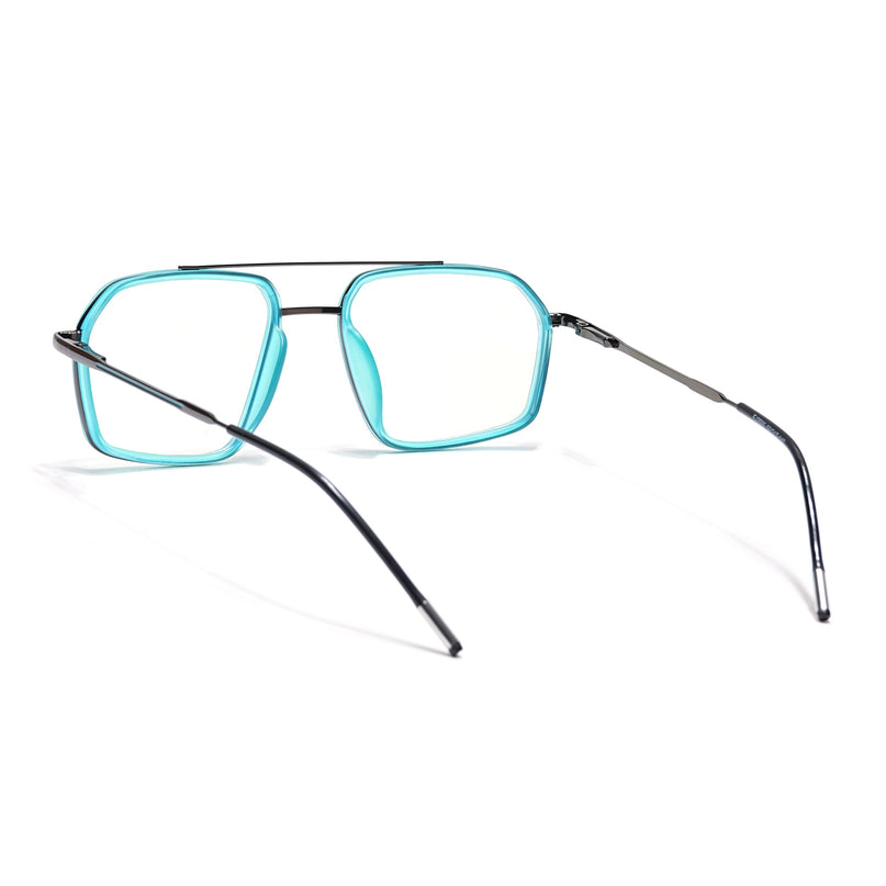 Eyejack Sea Green & Grey Wayfarer Eyeglasses for Men & Women (2505FCL1581-C5)