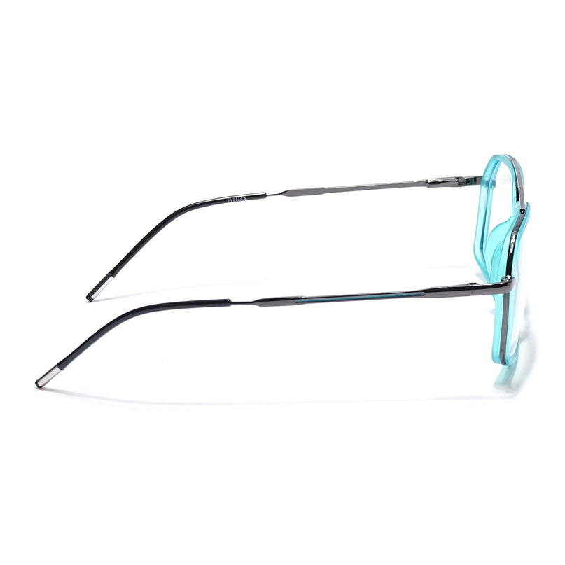 Eyejack Sea Green & Grey Wayfarer Eyeglasses for Men & Women (2505FCL1581-C5)