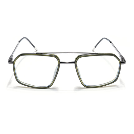Eyejack Green & Grey Wayfarer Eyeglasses for Men & Women (2505FCL1582-C6)
