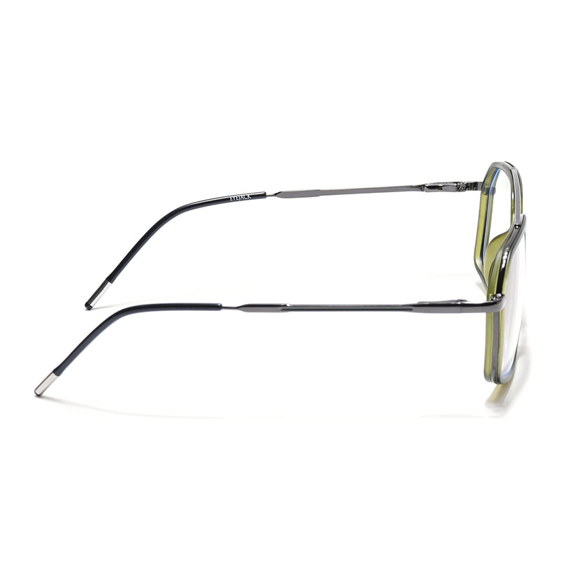 Eyejack Green & Grey Wayfarer Eyeglasses for Men & Women (2505FCL1582-C6)