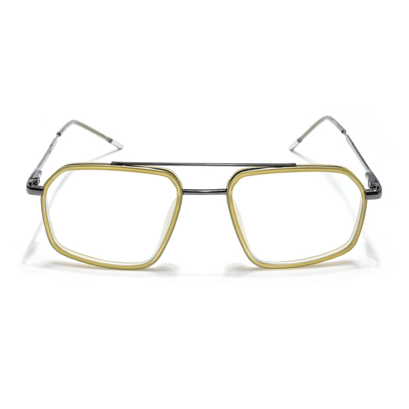 Eyejack Light Green & Grey Wayfarer Eyeglasses for Men & Women (2505FCL1583-C7)