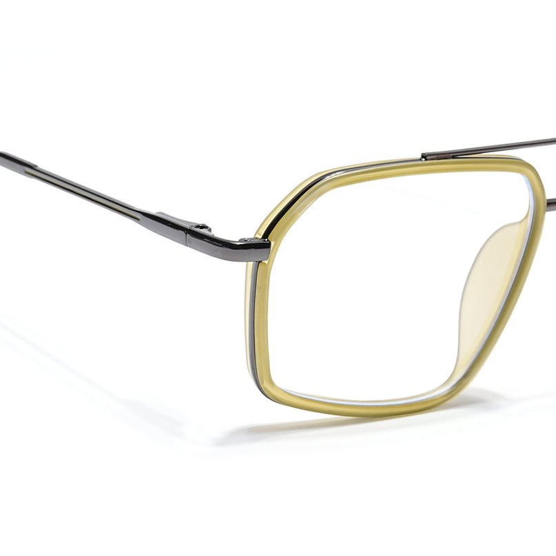 Eyejack Light Green & Grey Wayfarer Eyeglasses for Men & Women (2505FCL1583-C7)