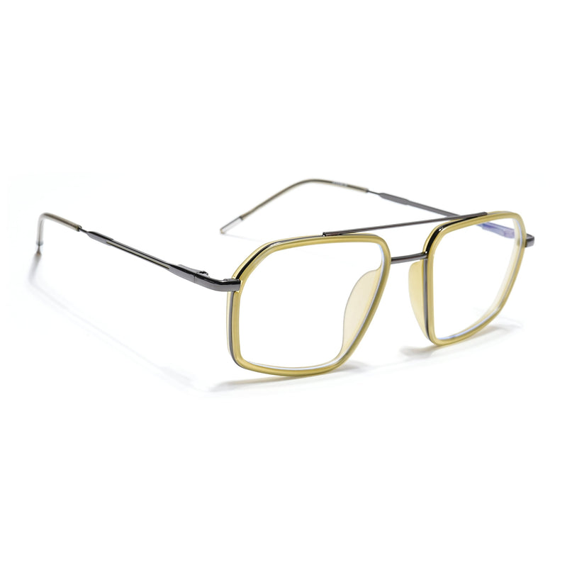 Eyejack Light Green & Grey Wayfarer Eyeglasses for Men & Women (2505FCL1583-C7)