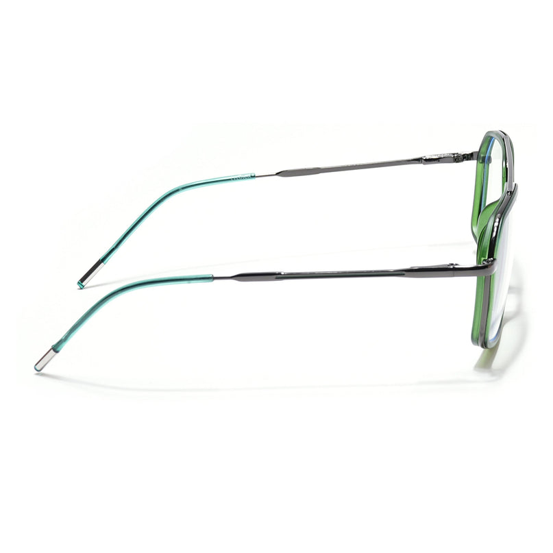 Eyejack Olive & Grey Wayfarer Eyeglasses for Men & Women (2505FCL1584-C8)