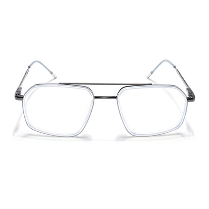 Eyejack Transparent & Grey Wayfarer Eyeglasses for Men & Women (2505FCL1585-C9)