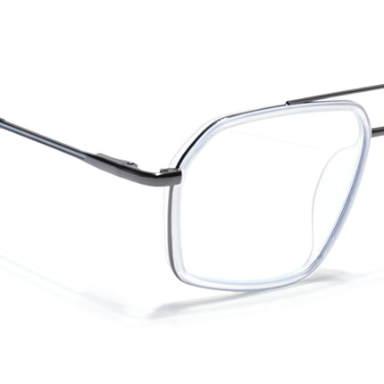 Eyejack Transparent & Grey Wayfarer Eyeglasses for Men & Women (2505FCL1585-C9)