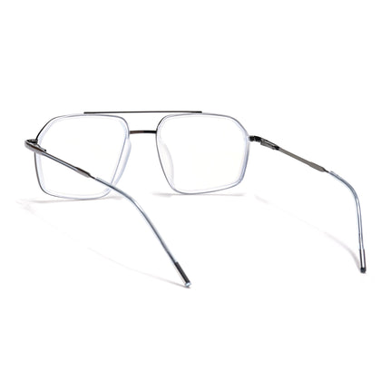 Eyejack Transparent & Grey Wayfarer Eyeglasses for Men & Women (2505FCL1585-C9)