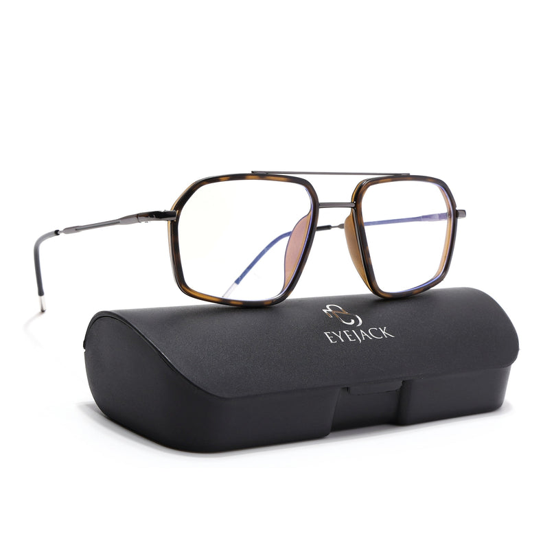 Eyejack Demi Brown & Grey Wayfarer Eyeglasses for Men & Women (2505FCL1586-C10)