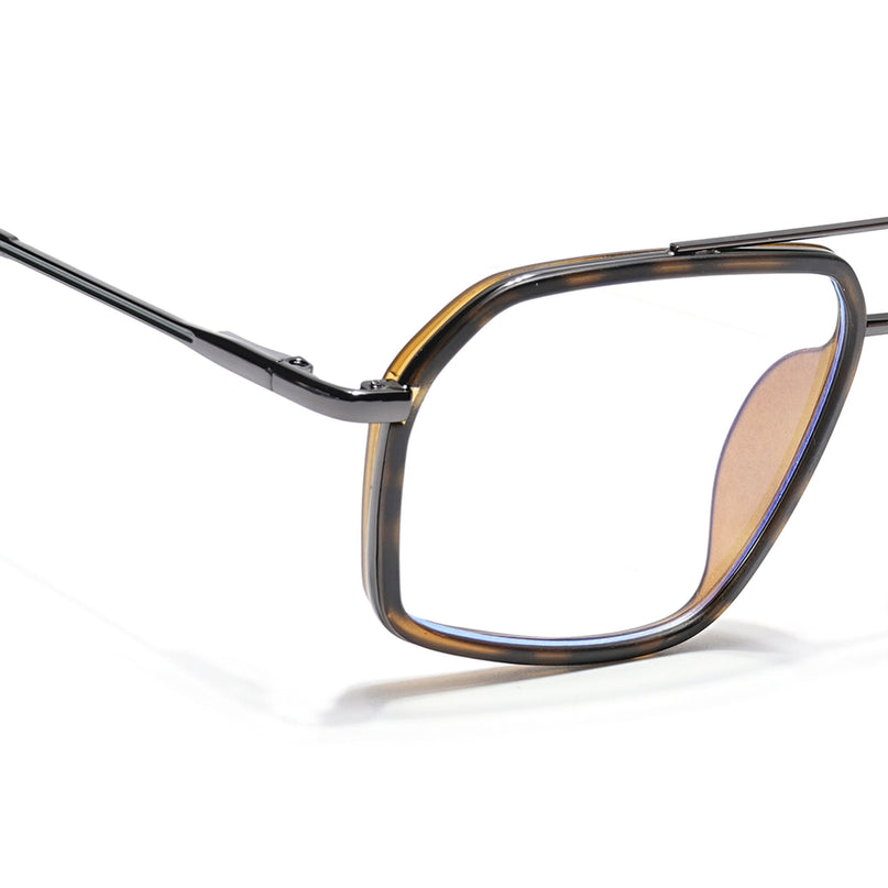 Eyejack Demi Brown & Grey Wayfarer Eyeglasses for Men & Women (2505FCL1586-C10)