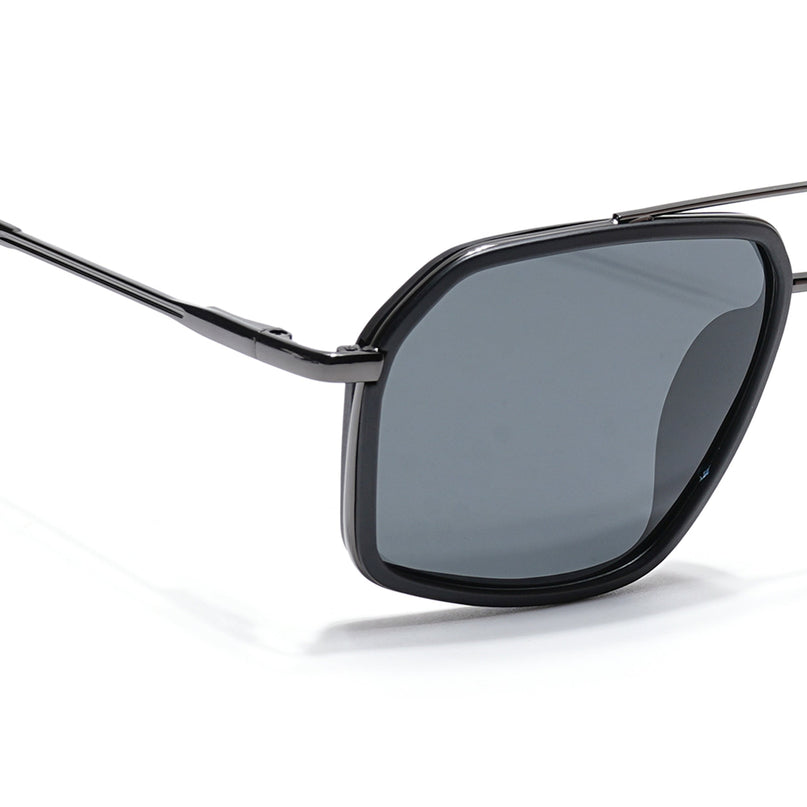 Eyejack Black & Grey Wayfarer Polarized Sunglasses for Men & Women (2505PCL1499)