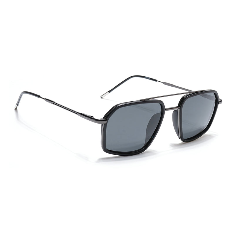 Eyejack Black & Grey Wayfarer Polarized Sunglasses for Men & Women (2505PCL1499)