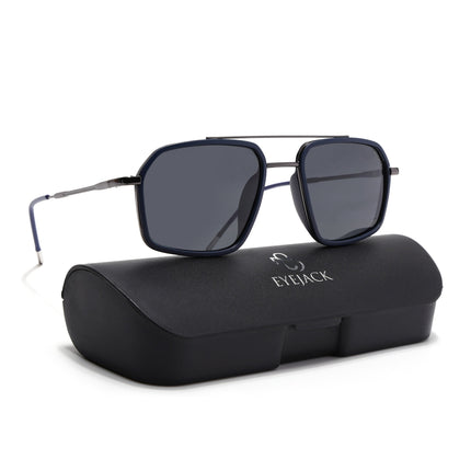 Eyejack Blue & Grey Wayfarer Polarized Sunglasses for Men & Women (2505PCL1500)