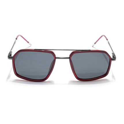 Eyejack Red & Grey Wayfarer Polarized Sunglasses for Men & Women (2505PCL1501)
