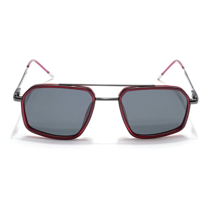 Eyejack Red & Grey Wayfarer Polarized Sunglasses for Men & Women (2505PCL1501)