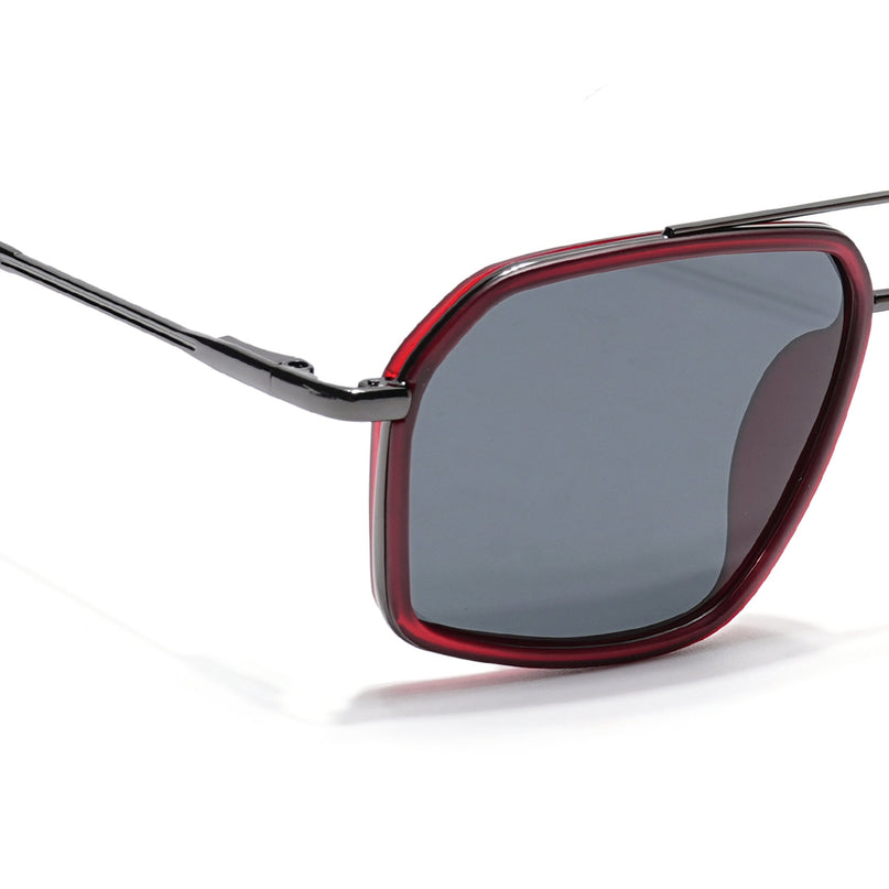 Eyejack Red & Grey Wayfarer Polarized Sunglasses for Men & Women (2505PCL1501)