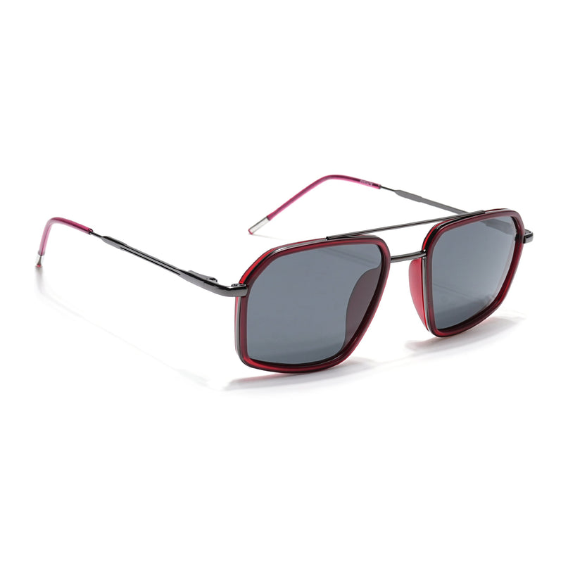 Eyejack Red & Grey Wayfarer Polarized Sunglasses for Men & Women (2505PCL1501)