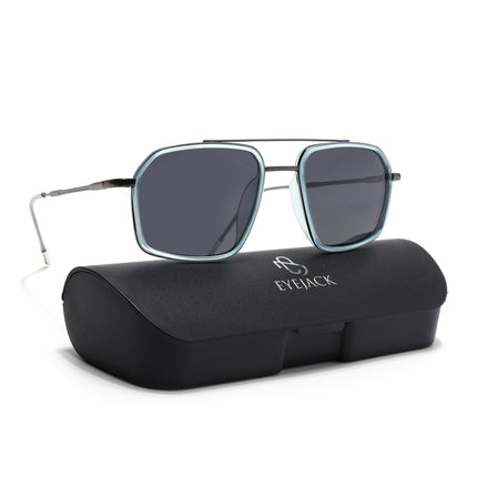 Eyejack Sky Blue & Grey Wayfarer Polarized Sunglasses for Men & Women (2505PCL1502)