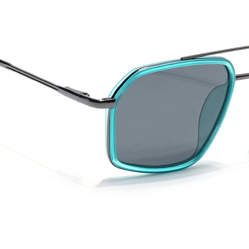 Eyejack Sea Green & Grey Wayfarer Polarized Sunglasses for Men & Women (2505PCL1503)