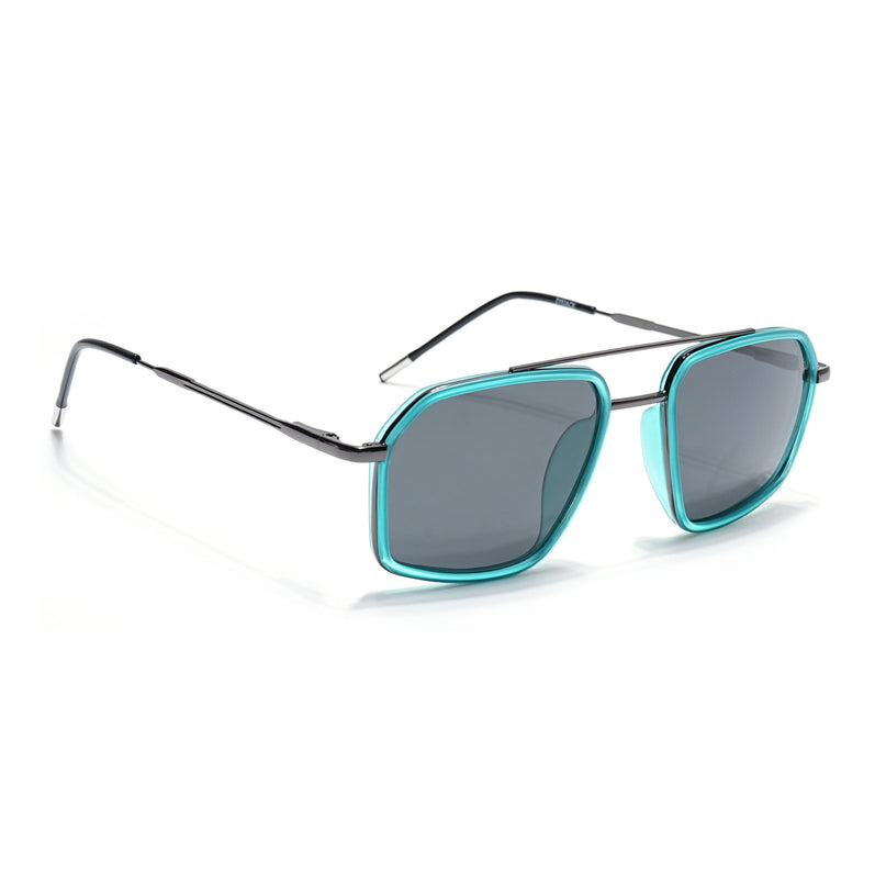 Eyejack Sea Green & Grey Wayfarer Polarized Sunglasses for Men & Women (2505PCL1503)