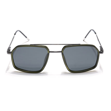 Eyejack Olive & Grey Wayfarer Polarized Sunglasses for Men & Women (2505PCL1506)